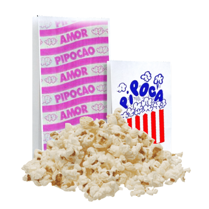 Saco de pipoca de todos os tamanhos!